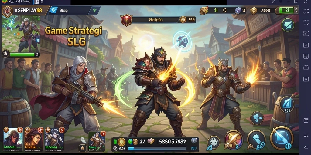Tampilan gameplay SLG AGENPLAY88 yang penuh aksi dan strategi.