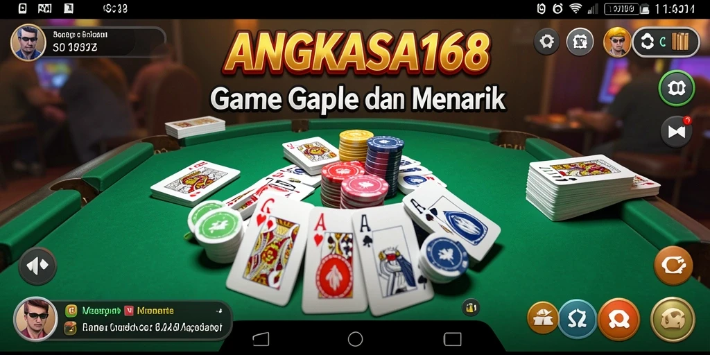 Tampilan gameplay seru pada game Gaple ANGKASA168.