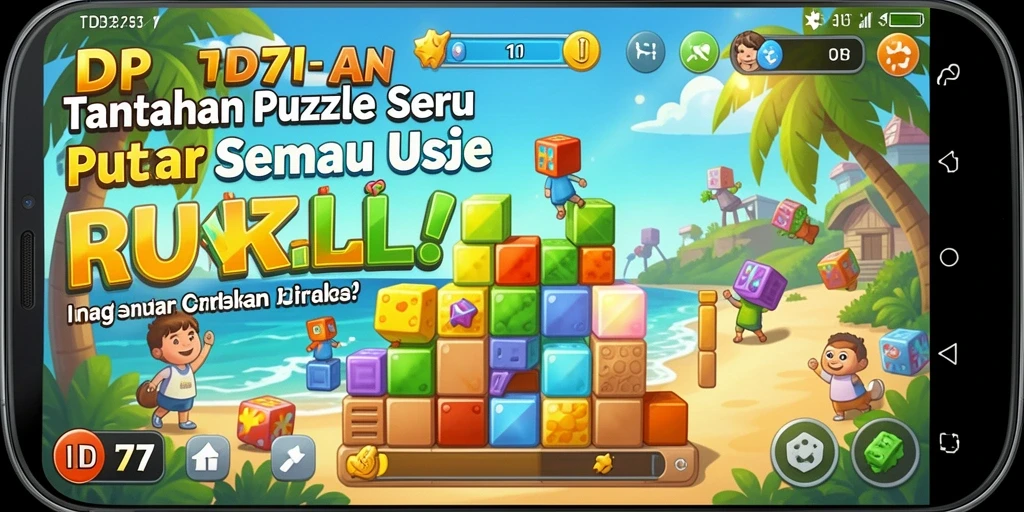 Tampilan gameplay IDR77 yang menantang dan penuh warna.