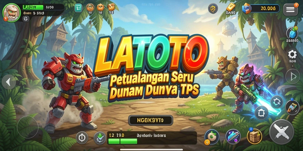 Tampilan gameplay LATOTO dengan aksi tembak-menembak seru.