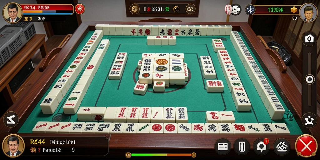 Tampilan permainan Mahjong RR44 dengan antarmuka menarik.