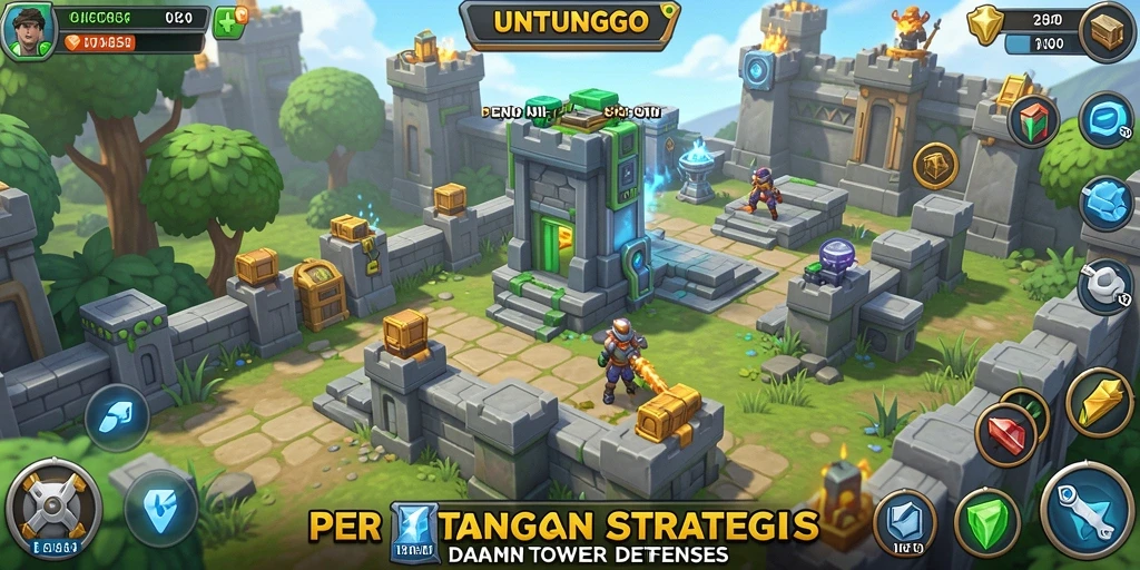 Gameplay seru UNTUNGGO dalam Tower Defense
