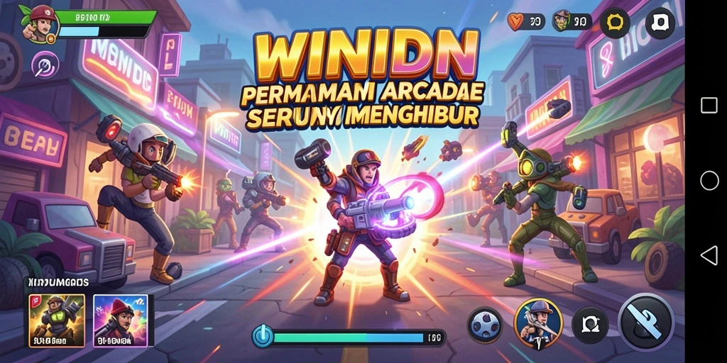 Screenshot dari gameplay WINIDN yang menyenangkan dan penuh warna.
